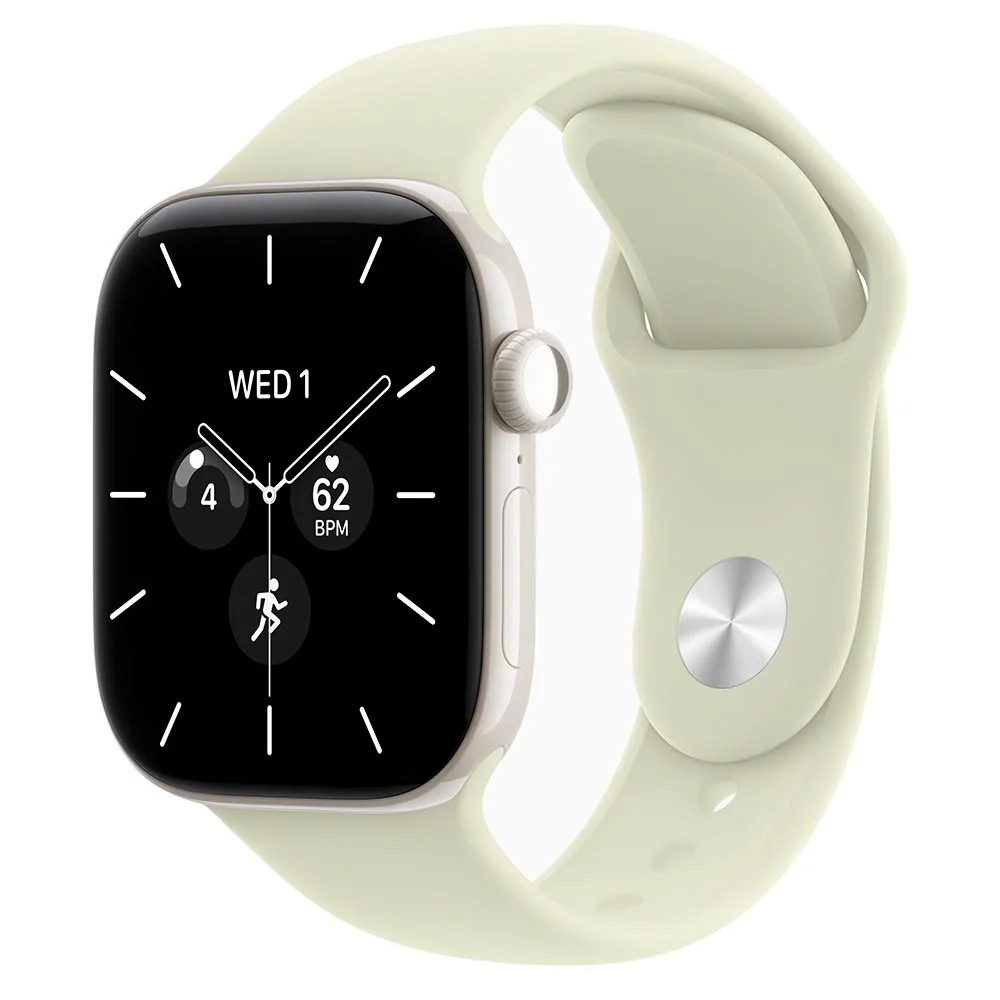 Apple Watch Series 12, 42 mm, Pearl White Ceramic GPS+Cellular Pale Succulent Sport Band M/L